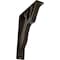 Ekena Millwork Damon Wrought Iron Bracket, (Triple center brace), Antiqued Brass 2"W x 7 1/2"D x 10"H BKTM02X07X10TDAABS - alternate 1